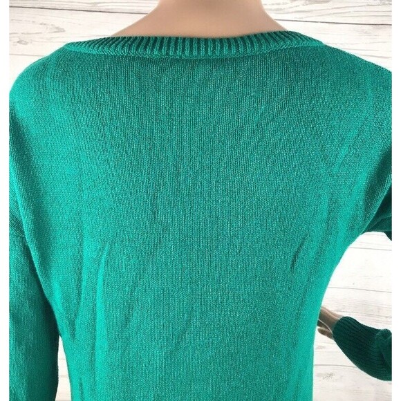 Copper Key Mustache Sweater Small Dark Teal Green 100% Cotton Funny Design - Picture 10 of 12